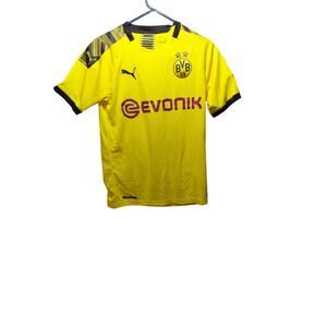 boys puma borussia dortmund bub cyber soccer team jersey size 5